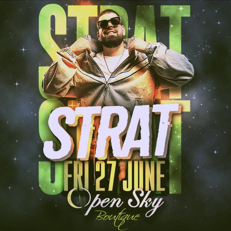 Αφίσα για το Event: Strat Live - Open Sky Boutique στο Open Sky Boutique