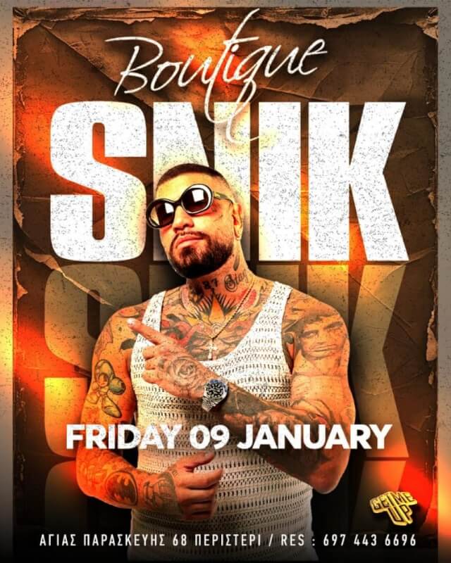 Παλαιότερο event: Snik -Live  στο Boutique Night Club